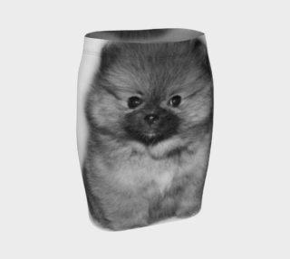 Pomeranian puppy fitted skirt preview