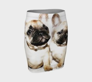 French Bulldogs fitted skirt preview