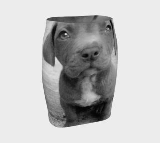 Pitbull puppy dog fitted skirt preview