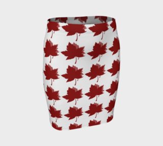 Red Maple Leaves Fitted Skirt preview
