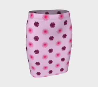Delightfully Pink Swirls Fitted Skirt preview