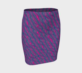 Fuchsia Crazy Stripes Fitted Skirt preview