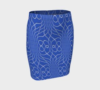 Aperçu de Blue Pineapple Twist Fitted Skirt