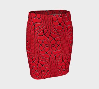 Red Pineapple Twist Fitted Skirt preview