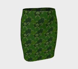 Green Shamrocks Fitted Skirt preview