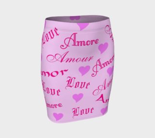 Language of Love in Pink on Pink Fitted Skirt preview