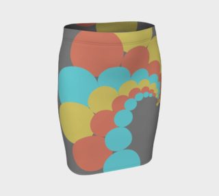Pearled Dots Turquoise, Red, Yellow on Grey preview