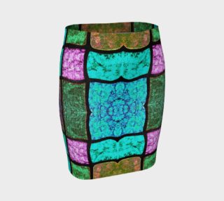 Nostalgia Stained Glass Fitted Skirt preview