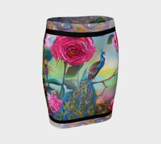 Peacock and Peony Fitted Skirt preview