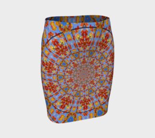 Fall Leaves Mandala Fitted Skirt preview