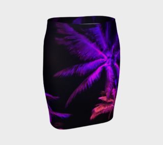 Pink and Purple Palms Fitted Skirt preview