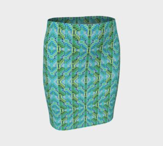 Turquoise Diamond Mosaic Fitted Skirt preview
