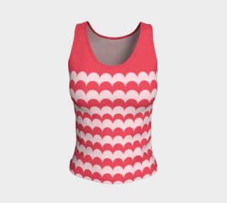 Pink Scallop Print Fitted Tank Top preview