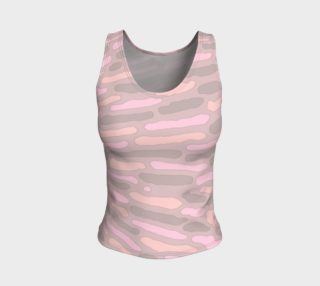 Organic Abstract Cappuccino Fitted Tank Top preview