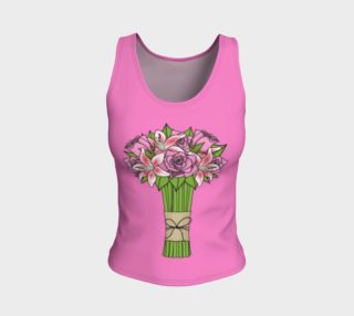 Bouquet of Flowers Fitted Tank Top preview
