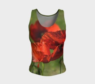Utterly Italy Red Poppies Fitted Tank preview