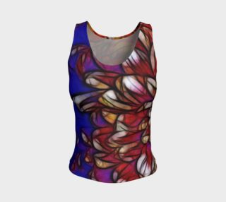 Rainbow Chrysanthemum Fitted Tank Top preview