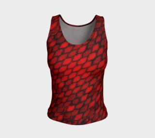 Red Dragon Scales Fitted Tank Top preview
