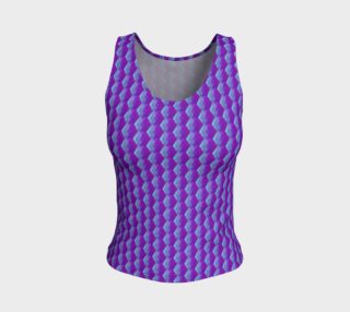 Diamonds Hexagons and Cubes Blue and Purple Geometric Pattern preview