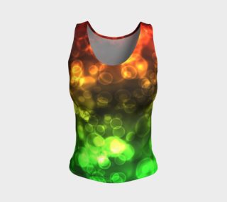 Red Green Bokeh Light Fitted Tank Top preview
