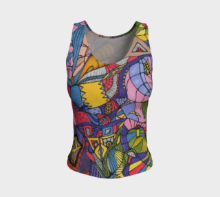 Aperçu de Fitted tank top Abstract Victoria