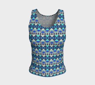 Mayan Pattern Blue Fitted Tank preview