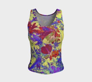 Garden and Butterflies Fitted Tank Top preview