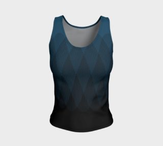 Blue to Black Ombre Signal Fitted Tank Top preview