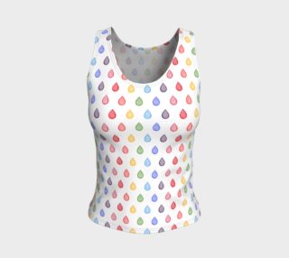 Rainbow raindrops Fitted Tank Top preview