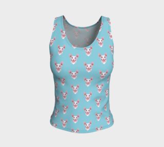 Sphynx cats pattern Fitted Tank Top preview