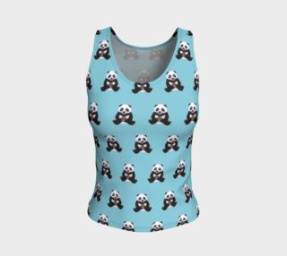 Baby panda's birthday pattern Fitted Tank Top preview