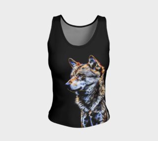 Wolf fractal fitted tank top preview