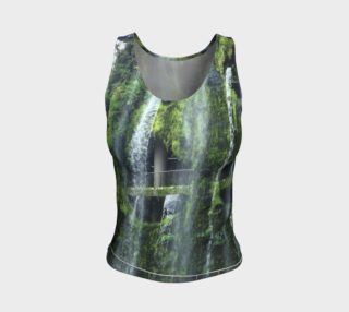 SG famous hanging garden, on fitted tank top. preview