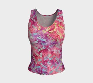 Pink Dragonfly Fitted Tank Top preview