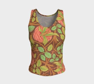 Art Nouveau Roses Fitted Tank Top preview