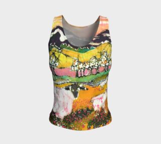 Sheep on a Sunny Summer Day Fitted Tank Top preview