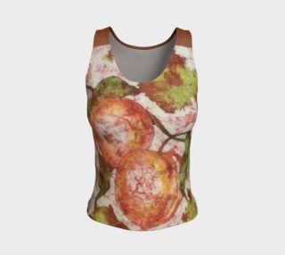 Watercolor Batik Peaches with Ombre Blend Back Fitted Tank preview