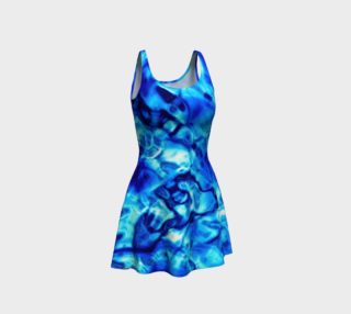 Glistening Blue Water Texture Flare Dress preview