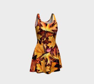 Fall Leaves Pattern Flare Dress preview