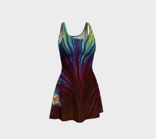 Rainbow Copper Fractal 19 Flare Dress preview