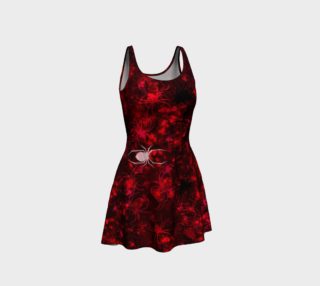Red Spider Swarm Flare Dress preview