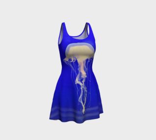 Jelly Black Light Reactive  Blue Flare Dress preview
