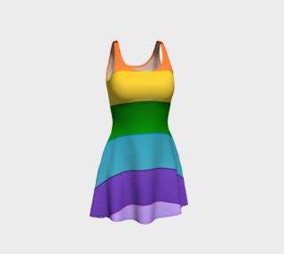 Rainbow Design Flare Dress preview