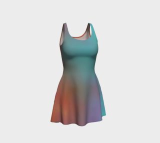 TURQUOISE and RUST Flare Dress preview