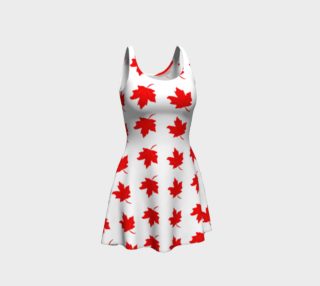 Red Maple Leaf Flare Dress preview