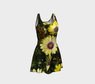 Yellow Flowers Flare Dress preview