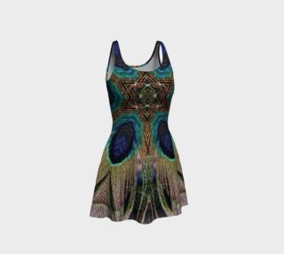 Peacock Power Flare Dress 2 preview