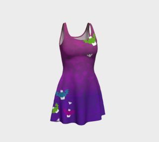 Batty Cakes Rainbow Flare Dress preview