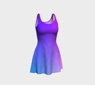  Purple ombre flame Flare Dress preview