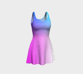 Pink Ombre Four-Color Wave Flare Dress preview